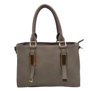 Miztique Gray Pebbled Satchel Bag